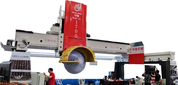 Front view of big stone cutting machine